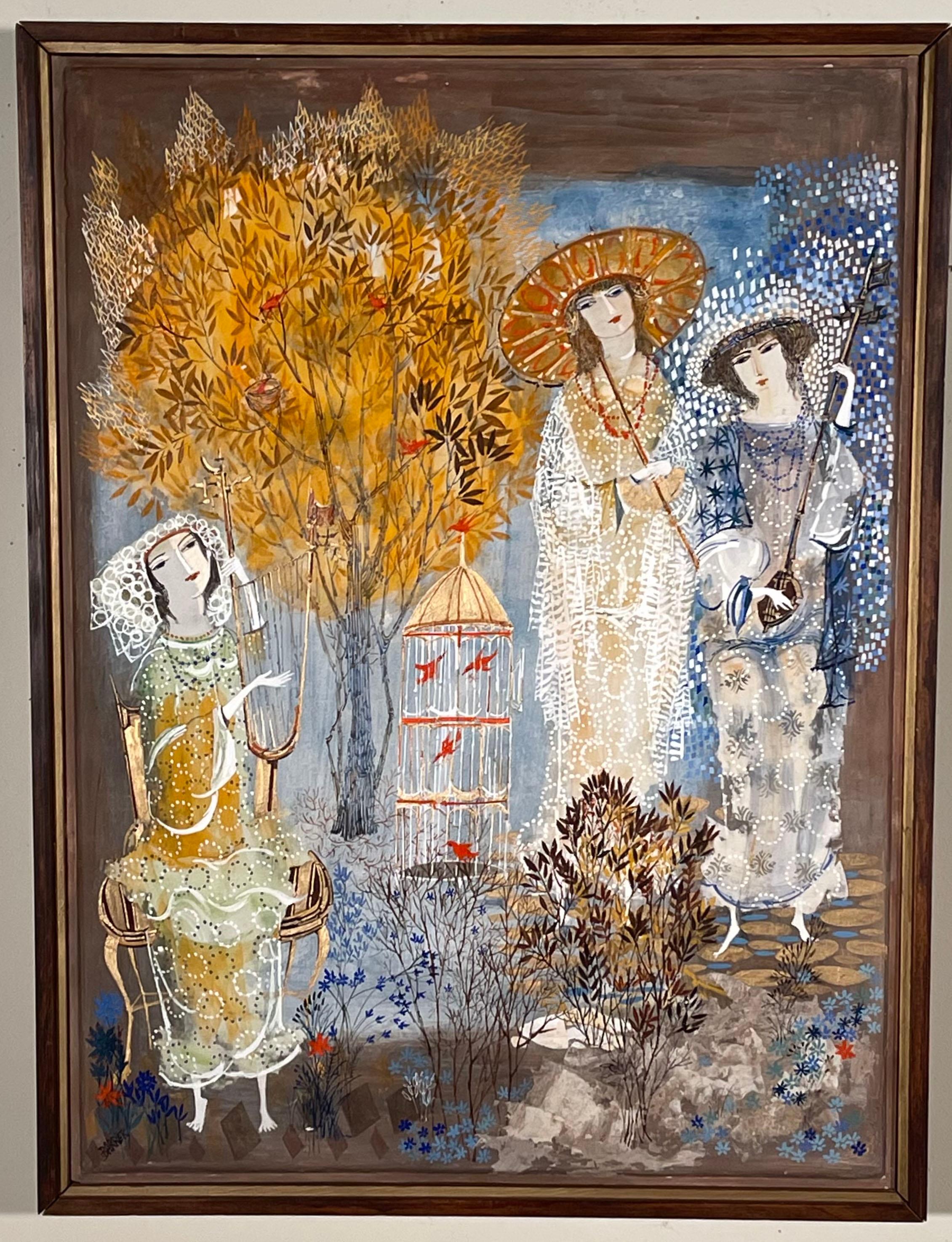 THE THREE GRACES - Painting by Gertrude Barrer