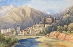 Grand Tour Landscapes, 19th Century Signed Travel Watercolour 