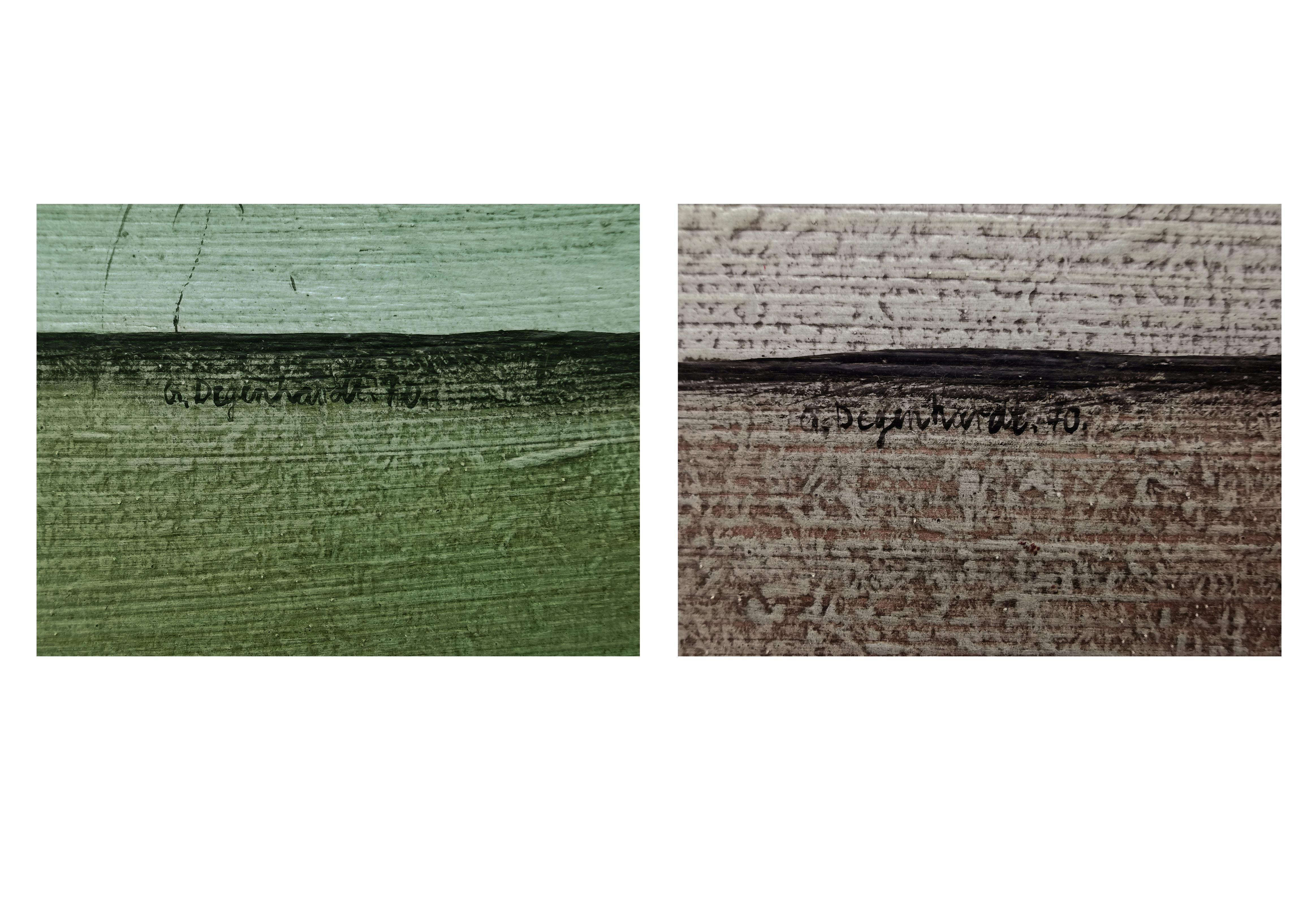 Two Fantastic Scenes / - Image dreams - - Surrealist Painting by Gertrude Degenhardt