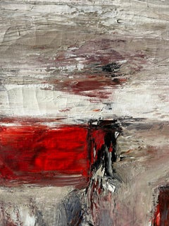 "Byzantine" Gertrude Greene, 1955 Abstract Heavy Impasto Layered Composition
