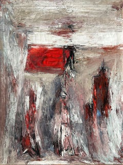 Vintage "Byzantine" Gertrude Greene, 1955 Abstract Heavy Impasto Layered Composition