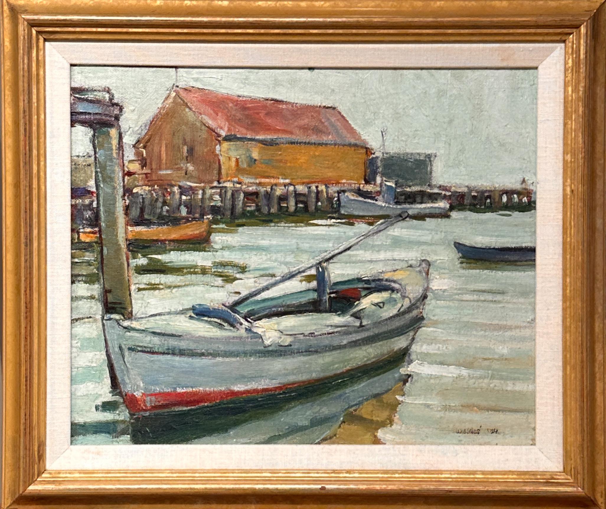 A Harbor Scene, painted by Gertrude Peters, subject 