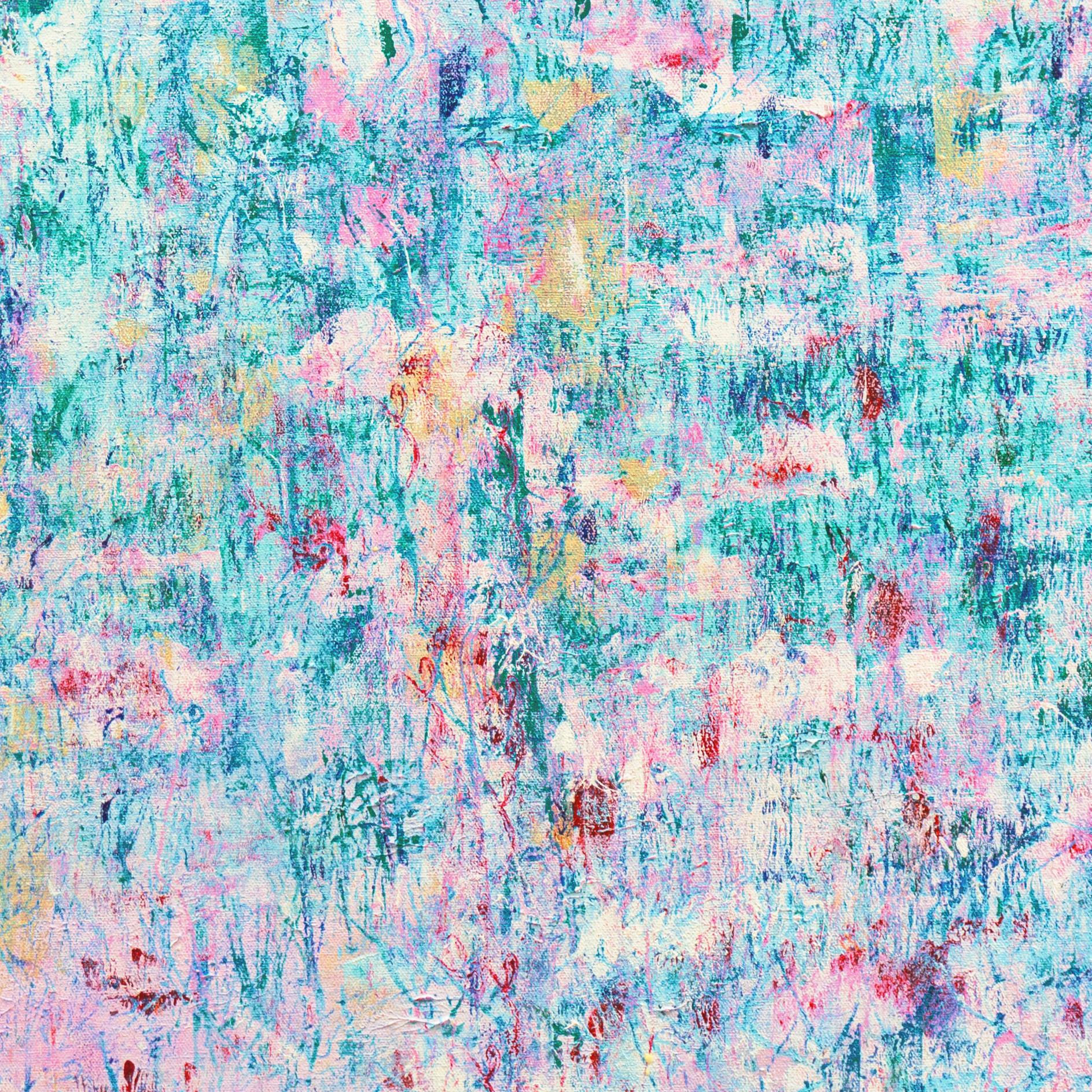 'Abstracto en rosa y azul', Artista Mujer de Oregón, Estado de Portland, California en venta 1