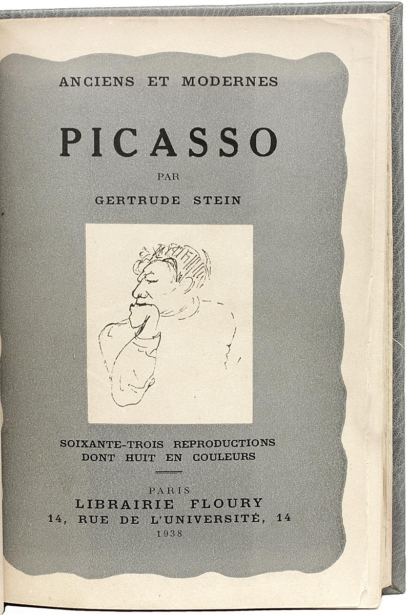 Gertrude Stein Anciens et Modernes Picasso, First Edition Presentation Copy 1938 In Good Condition For Sale In Hillsborough, NJ