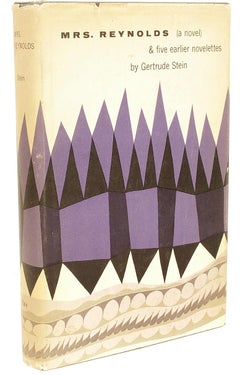 Gertrude Stein, Mrs. Reynolds. Inscribed by Alice Toklas, First Edition 1952