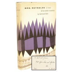Gertrude Stein, Mrs. Reynolds. Inscribed by Alice Toklas, First Edition 1952