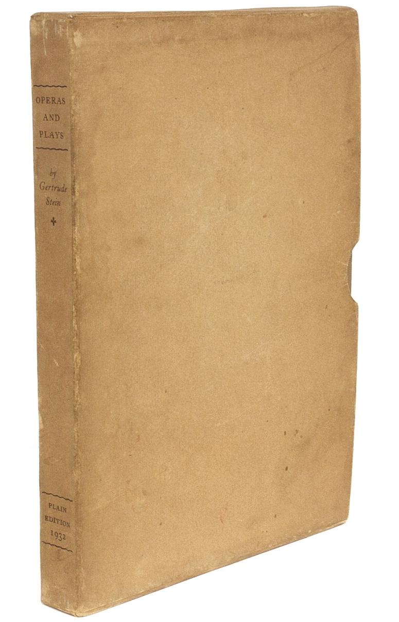 French Gertrude Stein, Operas and Plays, Inscribed by Alice Toklas, Plain Edition 1932 For Sale