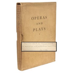 Gertrude Stein, Operas and Plays, Inscribed by Alice Toklas, Plain Edition 1932