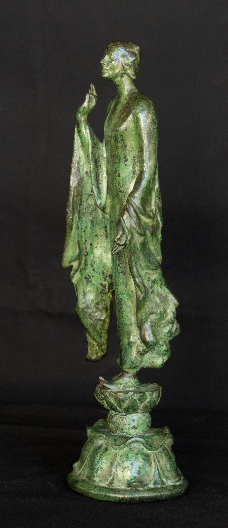 Bronzeskulptur „Chinoise“ von Gertrude Vanderbilt Whitney, um 1915 (Art nouveau) im Angebot