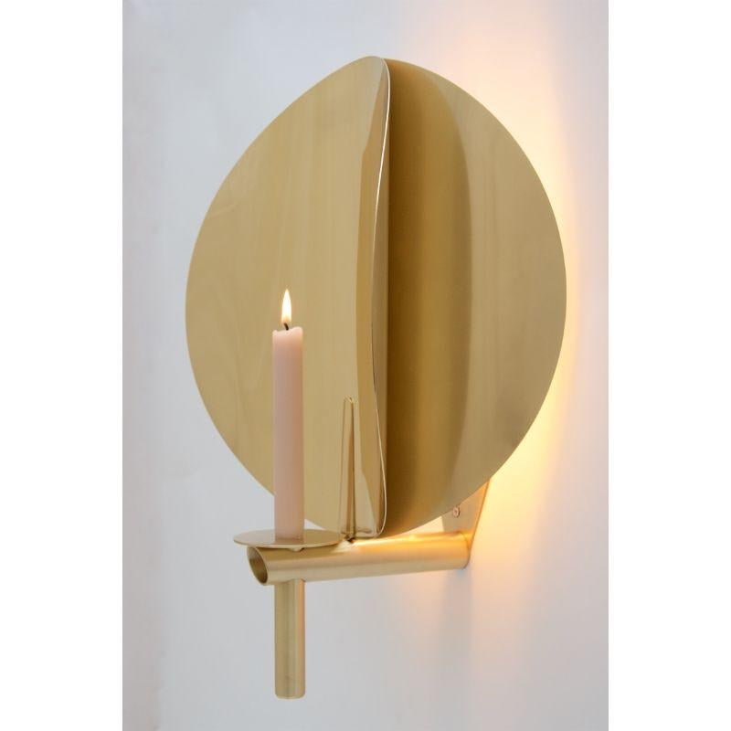 Hélène, wall light by Marion Mezenge
Astérie Collection
Dimensions: L31 x P19 x H46 cm
Materials: Polished brass reflector

All our lamps can be wired according to each country. If sold to the USA it will be wired for the USA for