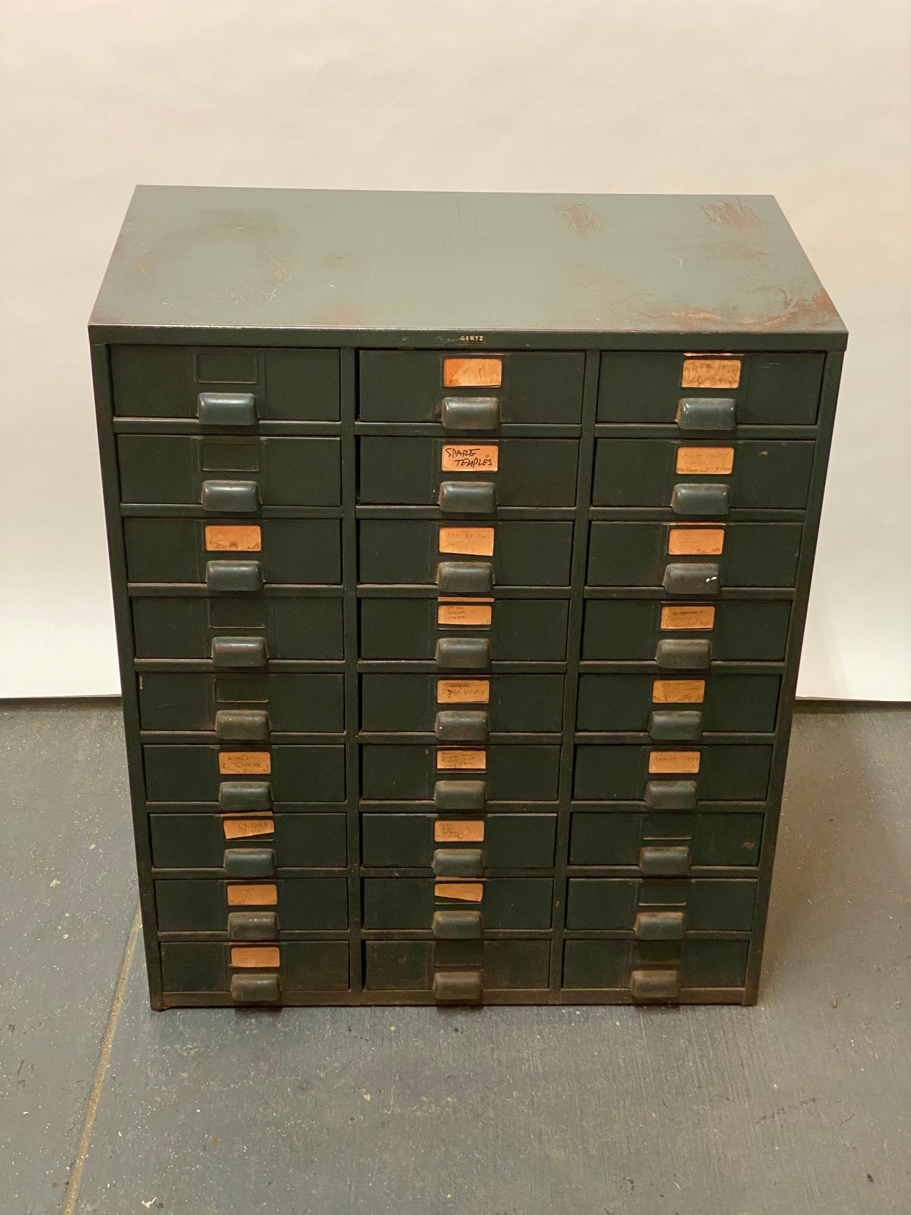American Gertz Industrial Era 27 Drawer Steel File Cabinet