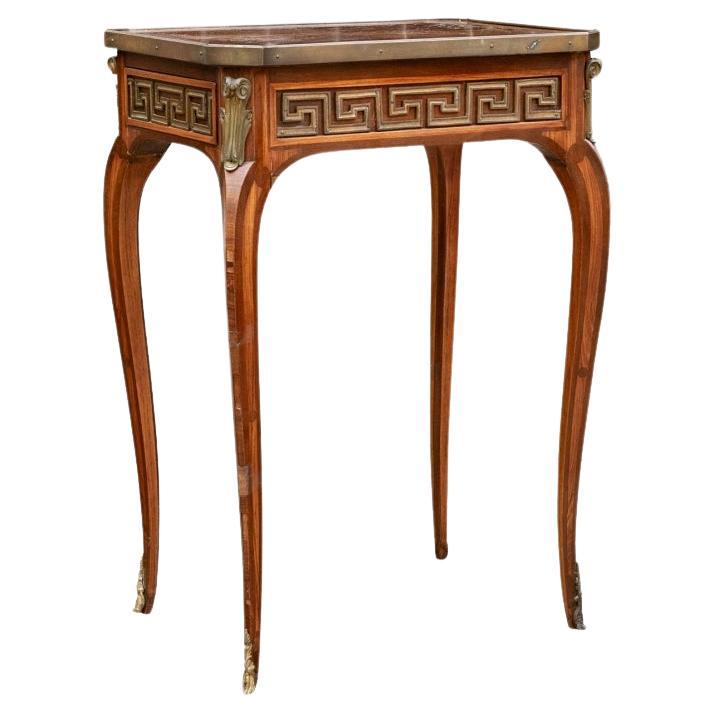 Gervais Durand (1839-1920) Rare Signed Bronze Mounted Side Table For Sale