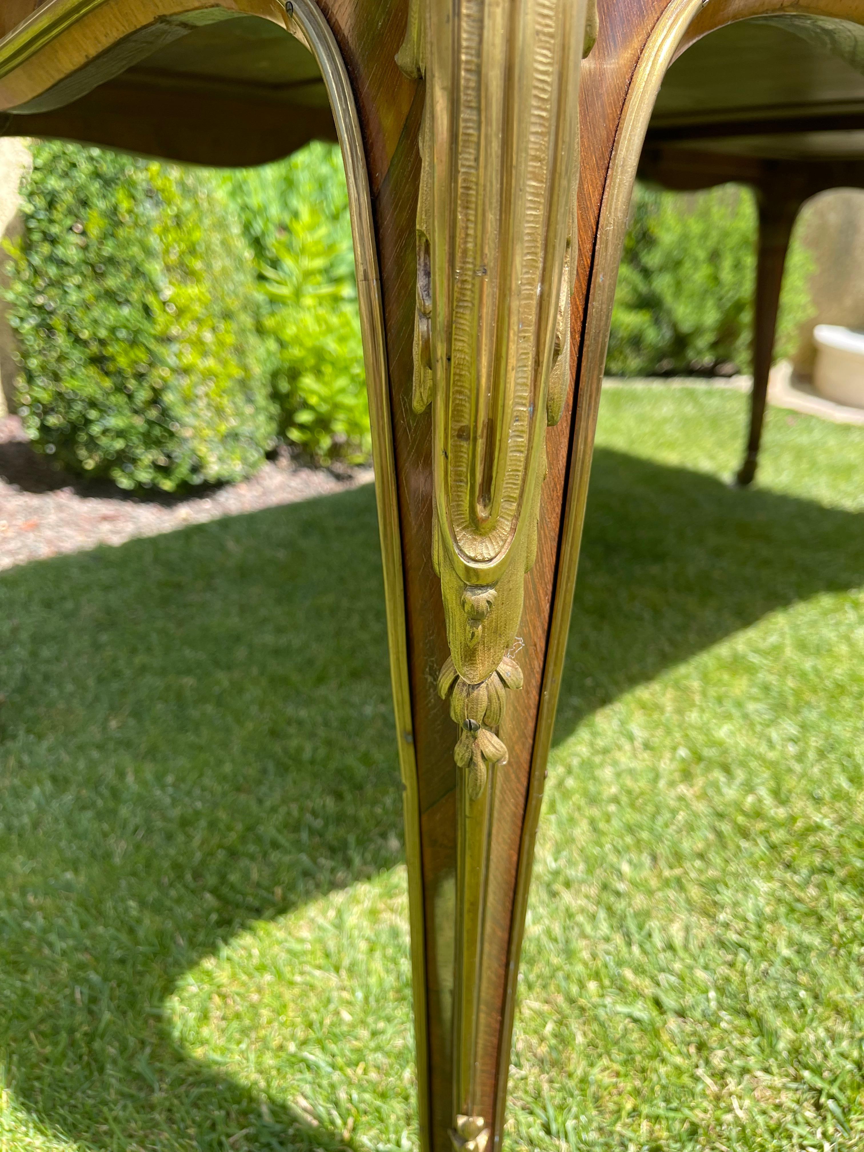 Gervais Durand, Scrivania del XIX secolo in intarsio e bronzo in stile Luigi XV in vendita 8