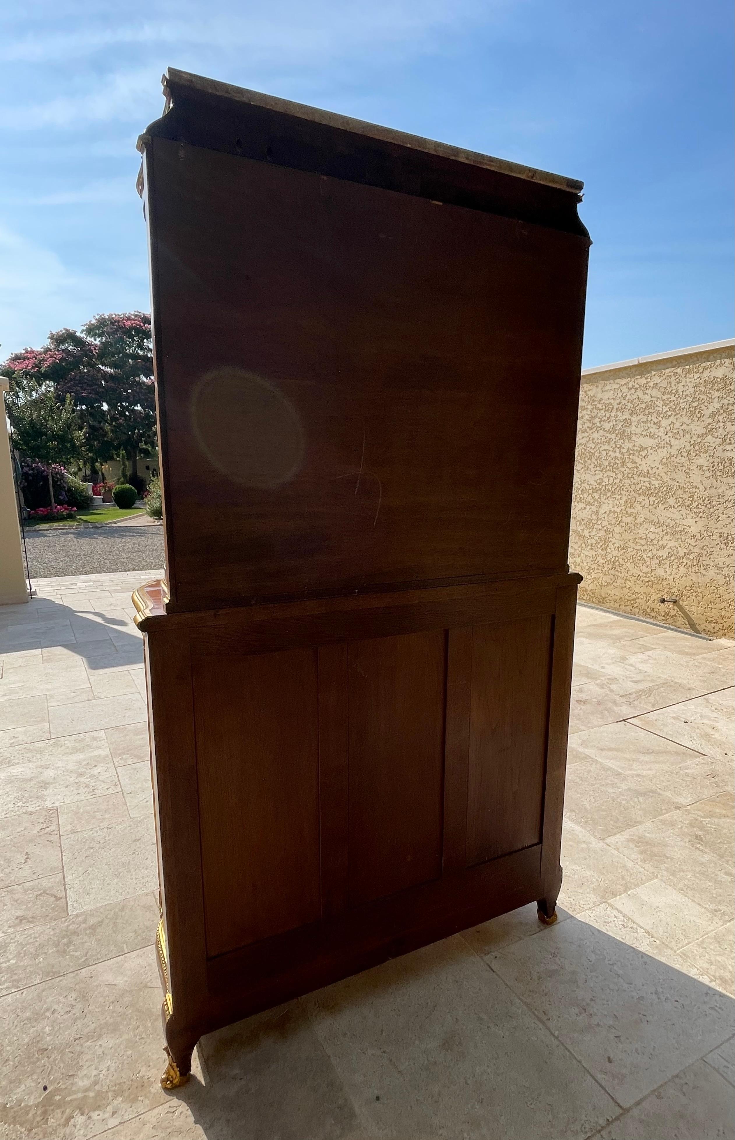Gervais Durand - Cabinet Vitrine intarsiato in stile Louis XV in vendita 13