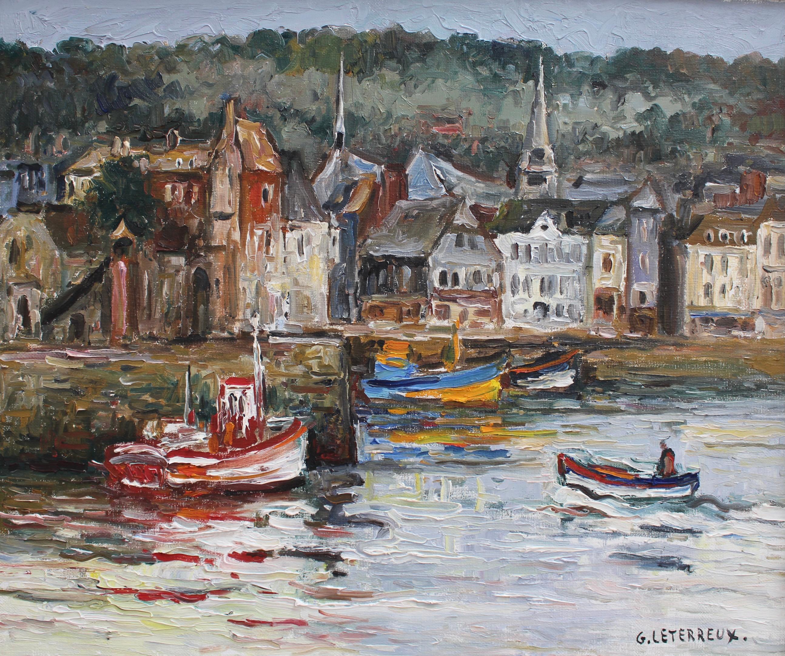 Gervais Leterreux Landscape Painting - The Port of Honfleur