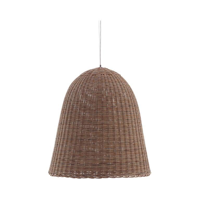 Lampada a sospensione Gervasoni Bell in vimini intrecciato a mano di Jasper Startup