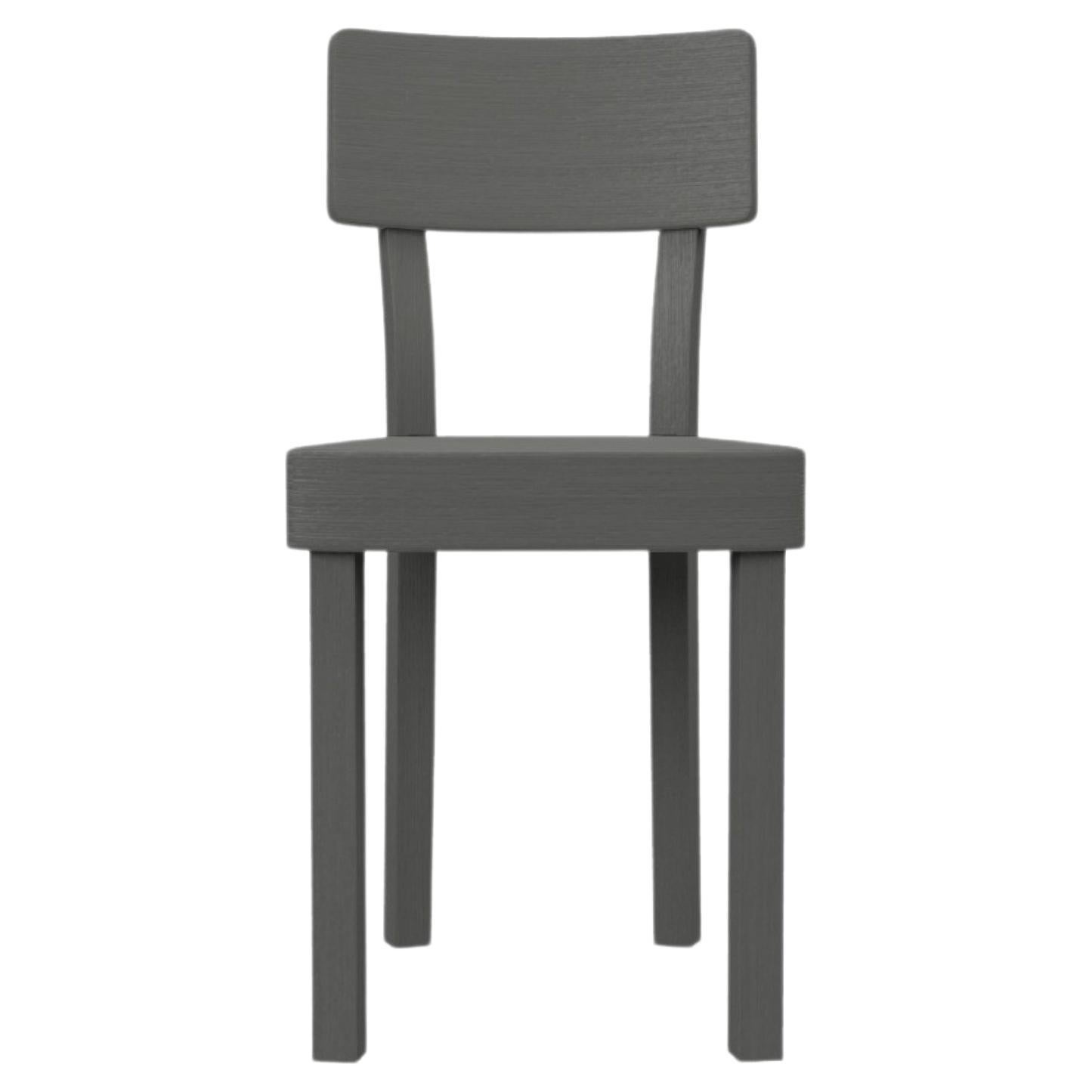 Gervasoni Black Chair in Beech Grey Lacquered by Paola Navone For Sale