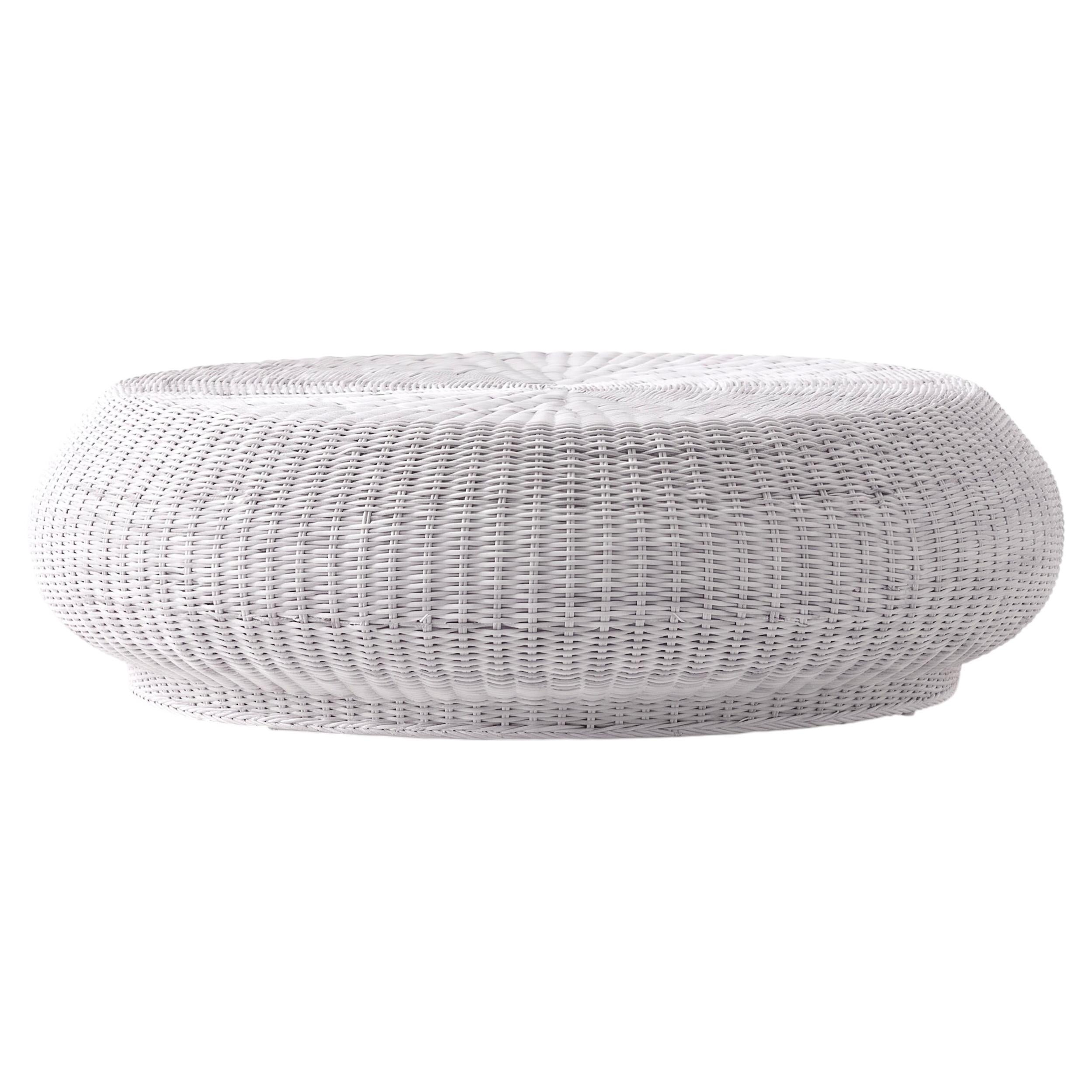 Gervasoni Bolla 15 Table basse / Pouf - design Michael Sodeau - Blanc mat