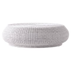 Gervasoni Bolla 15 Coffee Table / Pouf - design Michael Sodeau - Matt white