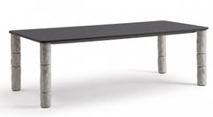 Gervasoni Brick 144 Rectangular Table design Paola Navone - Lava stone