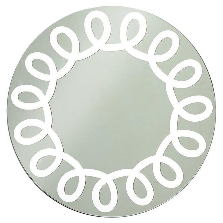 Gervasoni Ziegelstein 99 Wandspiegel in Weiß lackiert von Paola Navone
