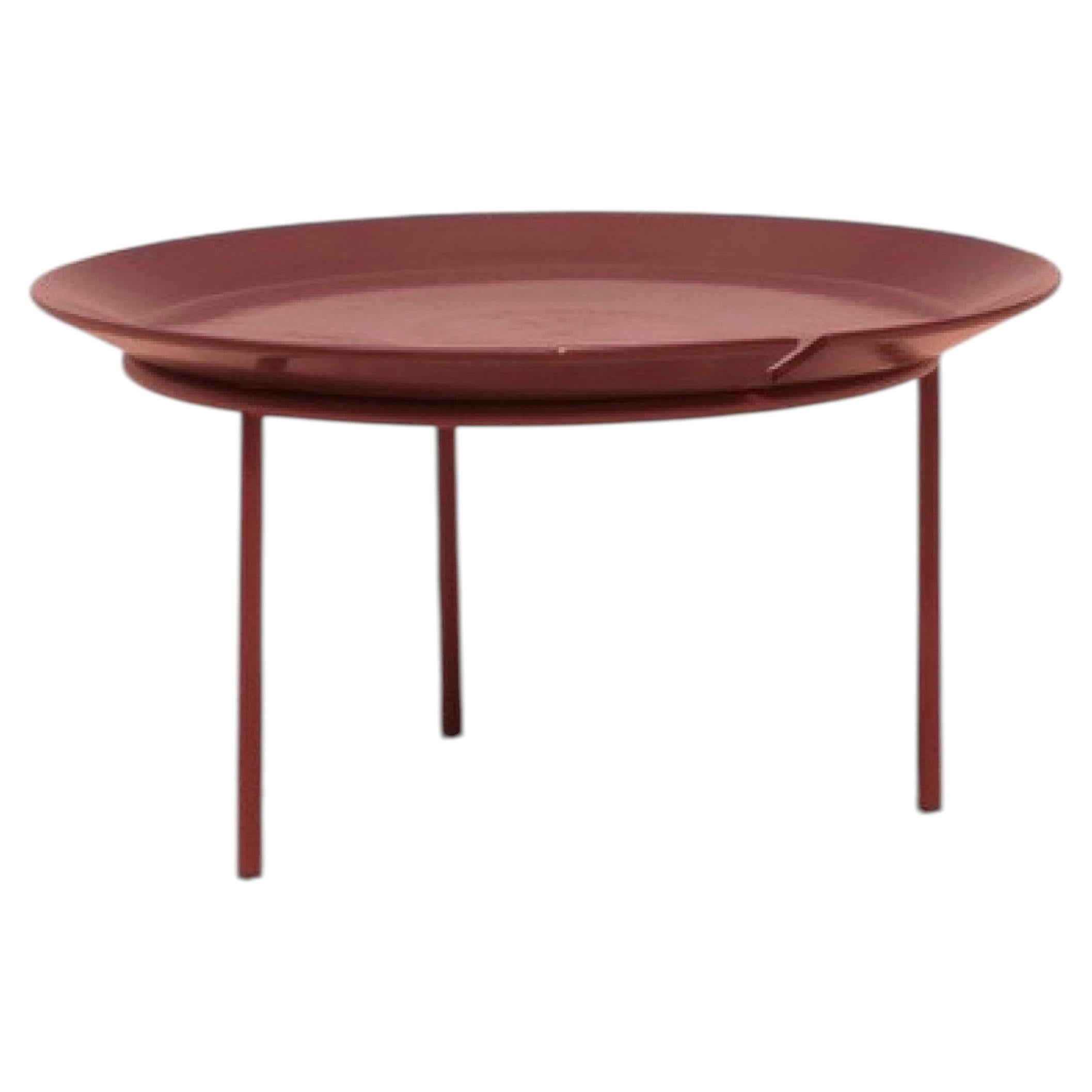 Gervasoni BRISE 54 Round Side Table - Federica Biasi - Red For Sale
