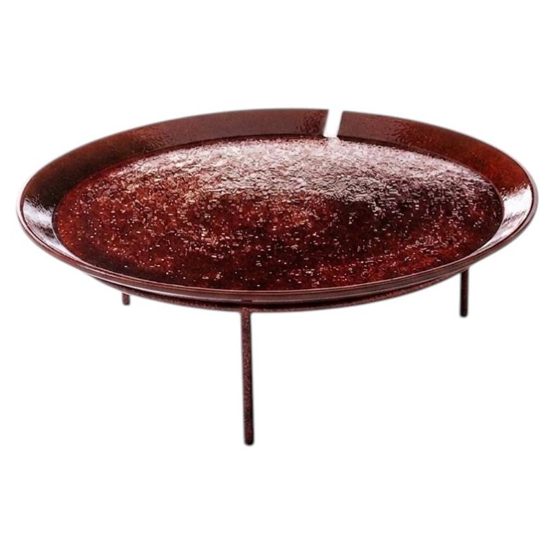 Gervasoni BRISE 56 Round Side Table - Federica Biasi - Blue For Sale