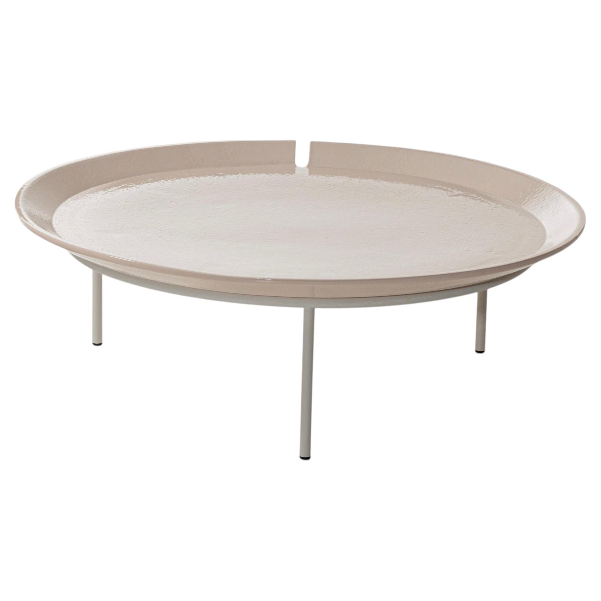 Gervasoni BRISE 56 Table d'appoint ronde - Federica Biasi - Blanc