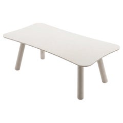 Gervasoni Club 133 Rectangular Table - Birch-stained ash legs - Ginger glass top