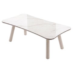 Gervasoni Club 134 Rectangular Table - Ash wood - Calacatta Oro stoneware top