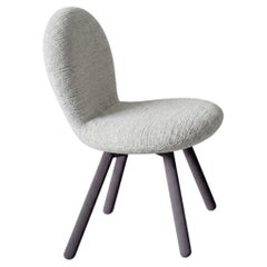 Gervasoni Club 223 Chair design Roberto Lazzeroni Charcoal-stained ash frame Ade