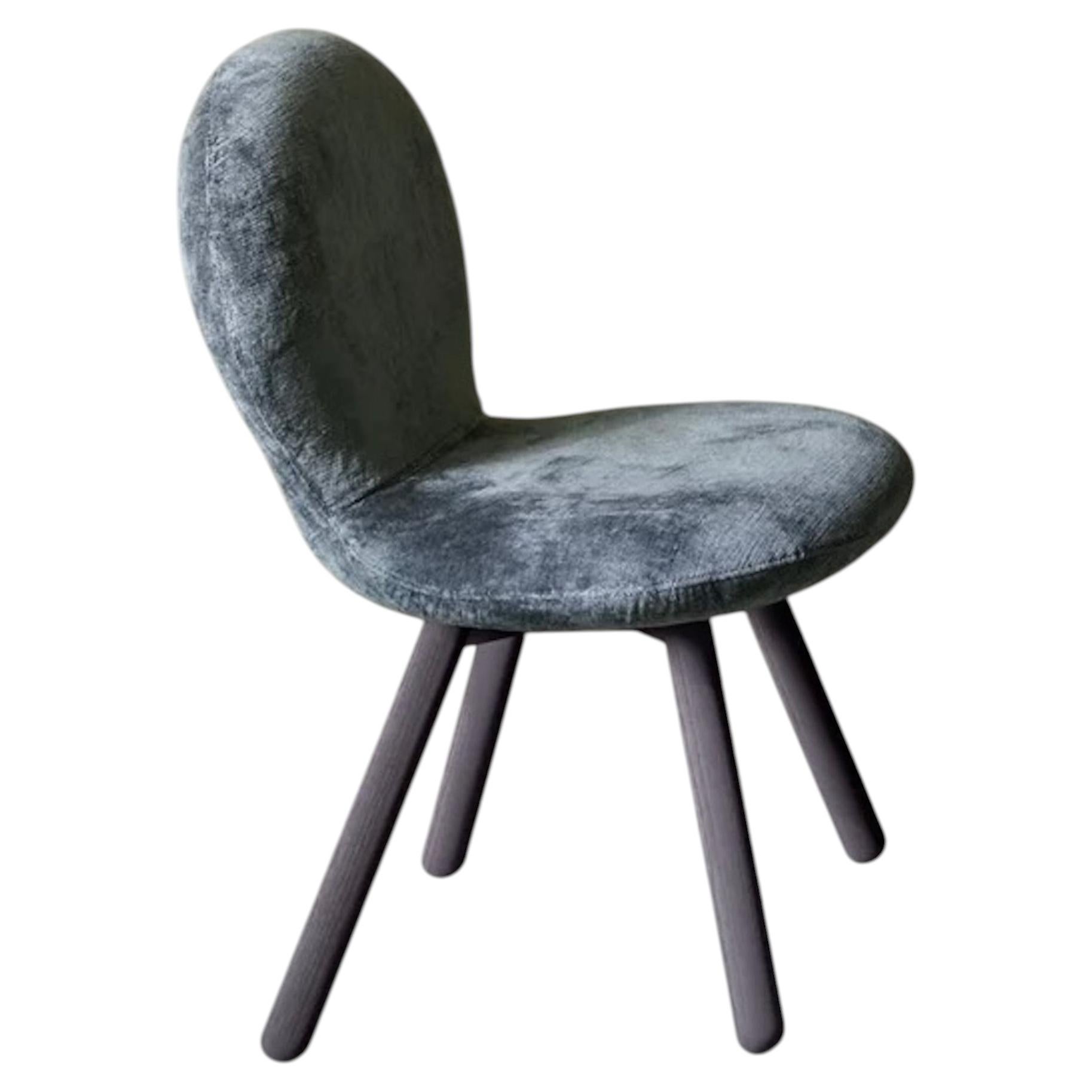 Gervasoni Club 223 Chair design Roberto Lazzeroni - Charcoal-stained ash frame For Sale