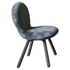 Gervasoni Club 223 Chair design Roberto Lazzeroni - Charcoal-stained ash frame