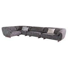 Gervasoni Club Sofa Composition 3 design Roberto Lazzeroni - Soil Loamy
