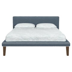 Gervasoni Cocò Q Bed in Munch Upholstery & Walnut Feet by Paola Navone