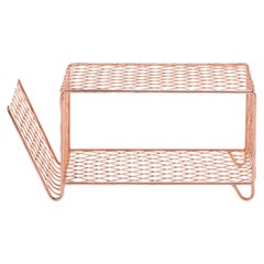 Gervasoni Cross 44 Magazine Rack in Copper Plated Steel by Paola Navone
