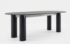 Gervasoni Daen 33 Oval Table with Glass Top – design Federico Peri