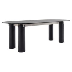 Gervasoni Daen 34 Tavolo ovale con piano in vetro - design Federico Peri