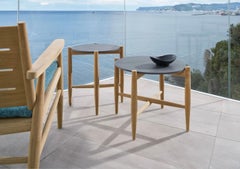 Gervasoni EIDOS 141 Round Coffee Table Gres Lava Stone Gabriele & Oscar Buratti