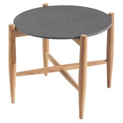 Gervasoni EIDOS 141 Round Coffee Table Gres Lava Stone Gabriele & Oscar Buratti