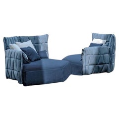 Gervasoni FLAIR Composition 2 Outdoor Sofa - Gabriele & Oscar Buratti - Blue