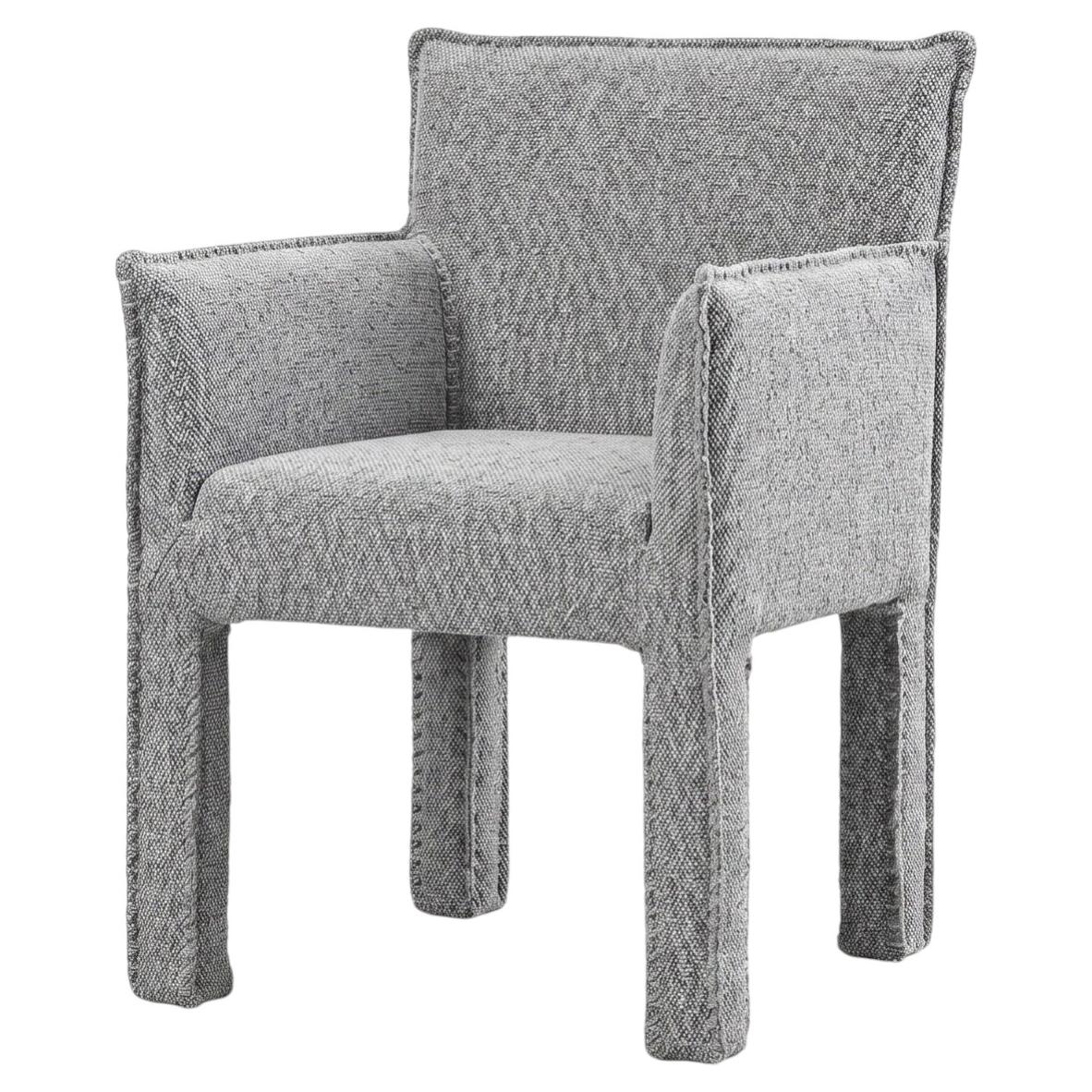 Gervasoni Ghost 125 – Upholstered Chair with armrests - Heron
