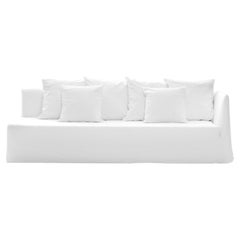 Gervasoni Ghost 22 R Modular Sofa in White Linen Upholstery by Paola Navone