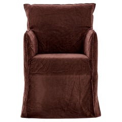 Gervasoni Ghost 25 – Upholstered Chair with Armrests - Aurora