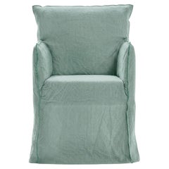 Gervasoni Ghost 25 - Silla tapizada con reposabrazos - Menta