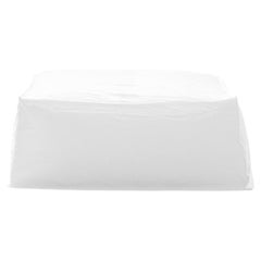 Gervasoni Ghost 26 P Modular Ottoman in White Linen Upholstery by Paola Navone