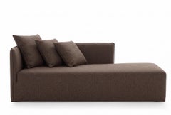 Gervasoni Ghost 30 L - Divano modulare / Dormeuse (bracciolo sinistro) - Moka