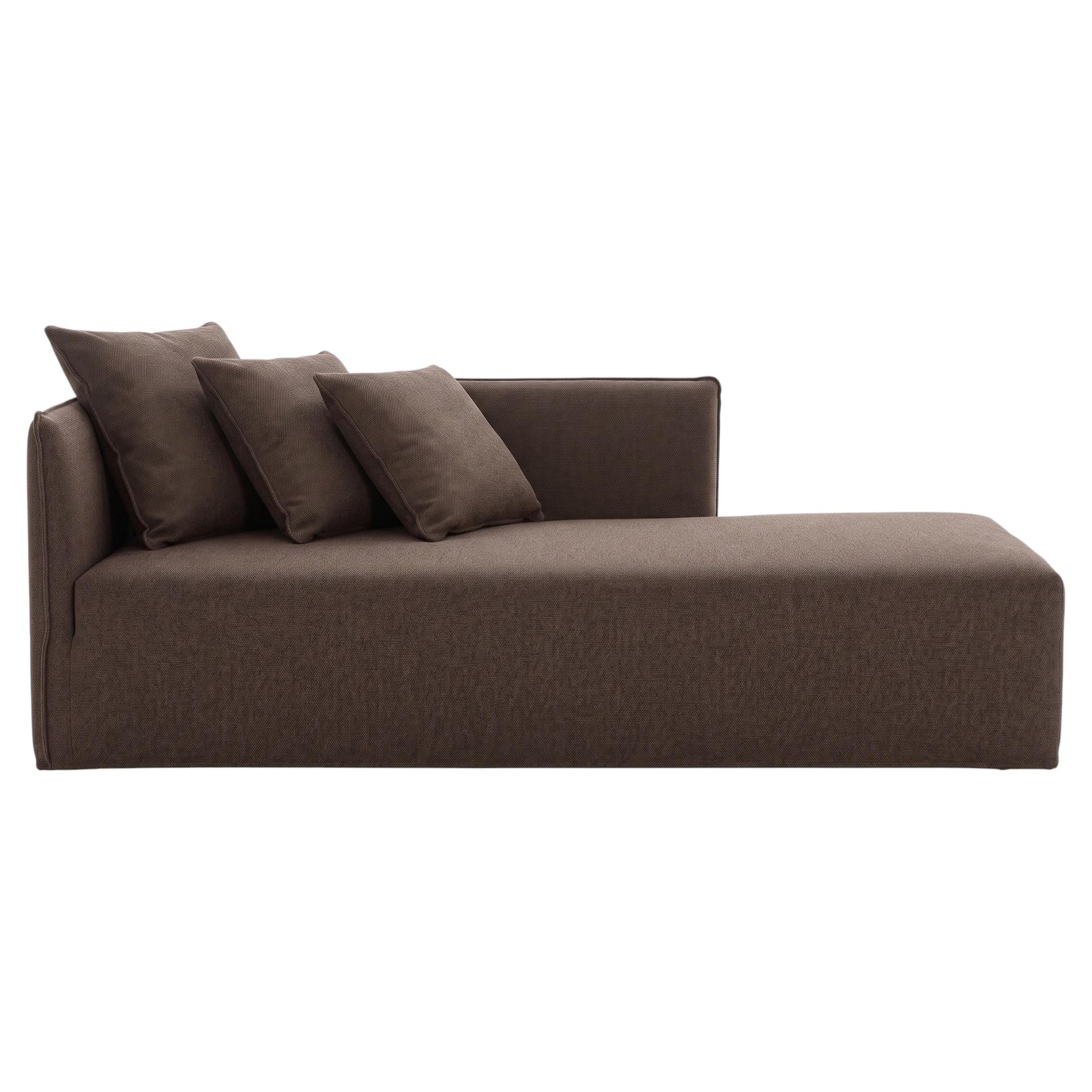 Gervasoni Ghost 30 L – Modular Sofa / Dormeuse (Left Armrest) - Mocha For Sale