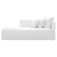 Gervasoni Ghost 30 R – Modular Sofa / Dormeuse (Right Armrest) - Lino Bianco