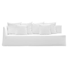 Gervasoni Ghost 32 L - Sofá modular (Apoyabrazos izquierdo) - Lino Bianco
